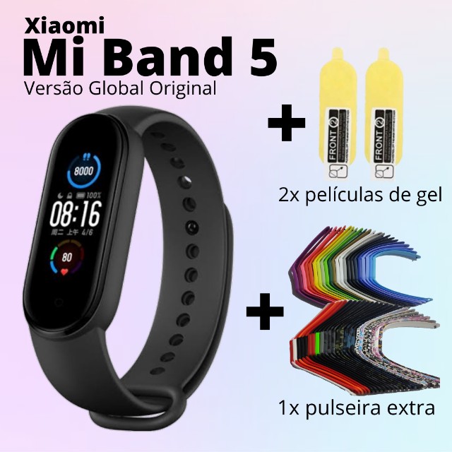 mi band 5 com pulseira extra