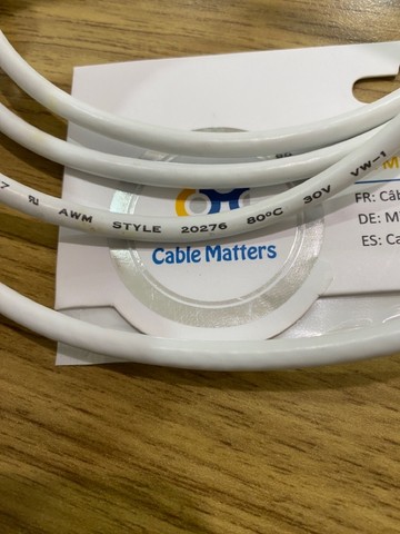 Cabo Mini DisplayPort com 1,8cm gold importado sem uso - Foto 4