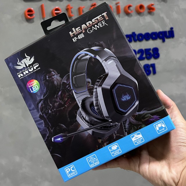 Fone Gamer Headset Knup Kp-488 Profissional Ps4 Pc Xbox One Celulares - Foto 2