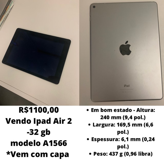 Ipad air 2 - 32 gb (com capa) - Computadores e acessórios - Buritis, Belo  Horizonte 1169929055 | OLX