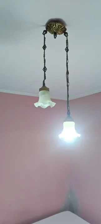 Lustre antigo de cristal 6 unidade  - Foto 6