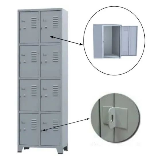 Roupeiro aço amapá com 8 portas-vestiário - Amapa