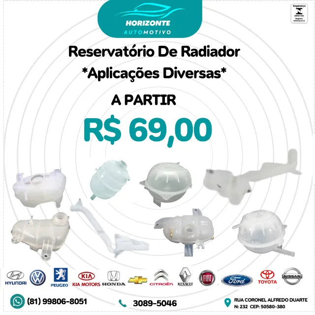 Reservatório De Radiador *Aplicações Diversas*
