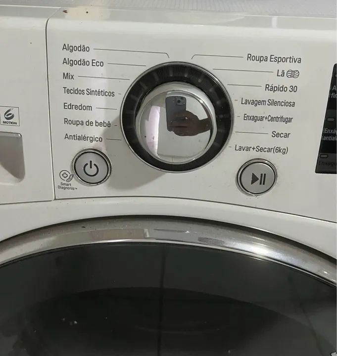 Lava e Seca LG WD11WP6(A) Motion B.Door com Smart Diagnosis Branca - 11 Kg - Foto 2