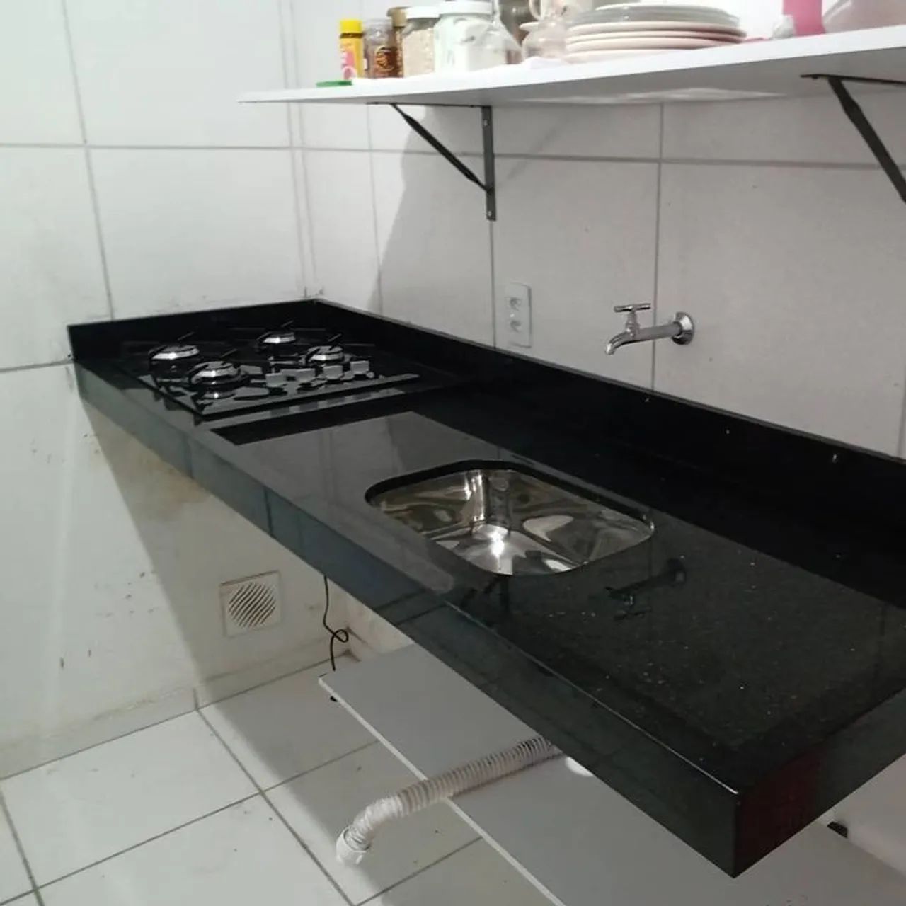 Pia de cozinha em granito preto - Foto 3