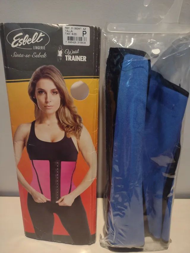 Cinta Modeladora Feminina Waist Trainer Esbelt Preta