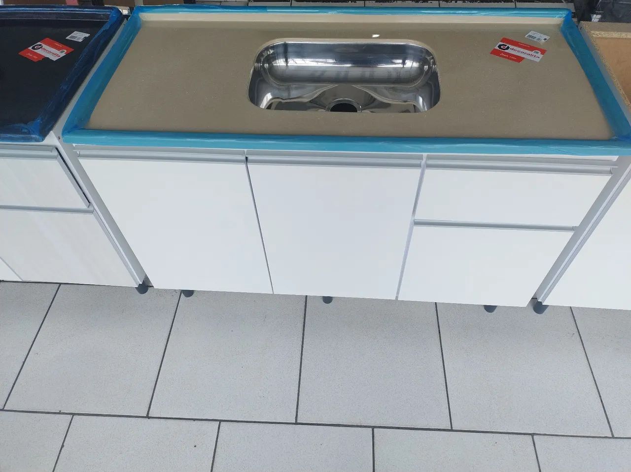 Balcão e Pia com cuba inox novas  - Foto 4