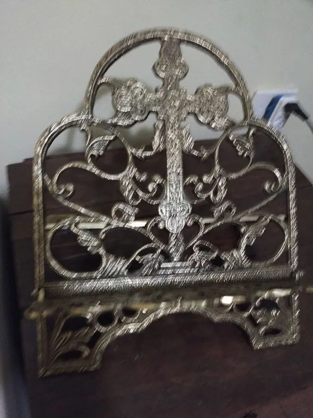 Porta bíblia de bronze 38 cm  - Foto 2