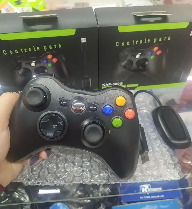 Controle Sem Fio Para Xbox 360/Computador/PS3 KAPBOM KAP-360G 