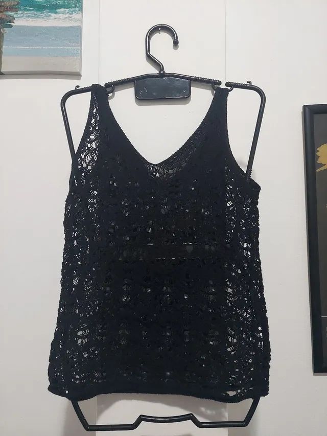 Blusa saída de praia crochet