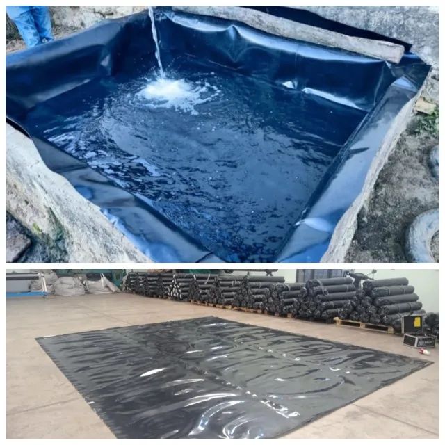 Geomembrana Lona 600 micras Pead para Decoração/Impermeabilização Lagos/Coberturas 5x5 - Foto 6