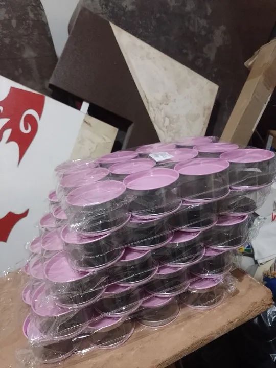 60  unidades Lata Acetato Baixa Rosa