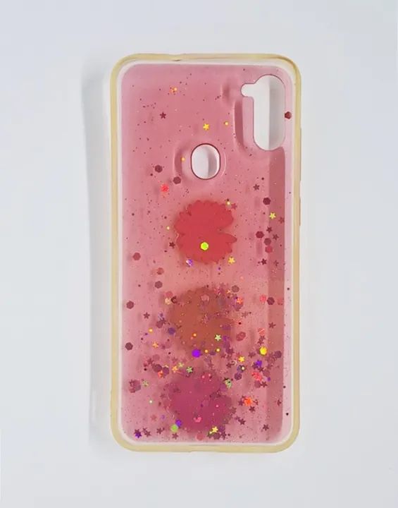 Case Capa Capinha Samsung Galaxy A11 de Silicone Rosa com Brilho - Doce Primavera - Foto 2