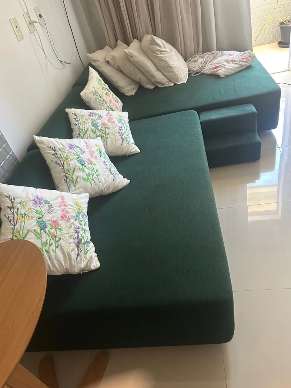 Sofá modular verde escuro64618324826627122