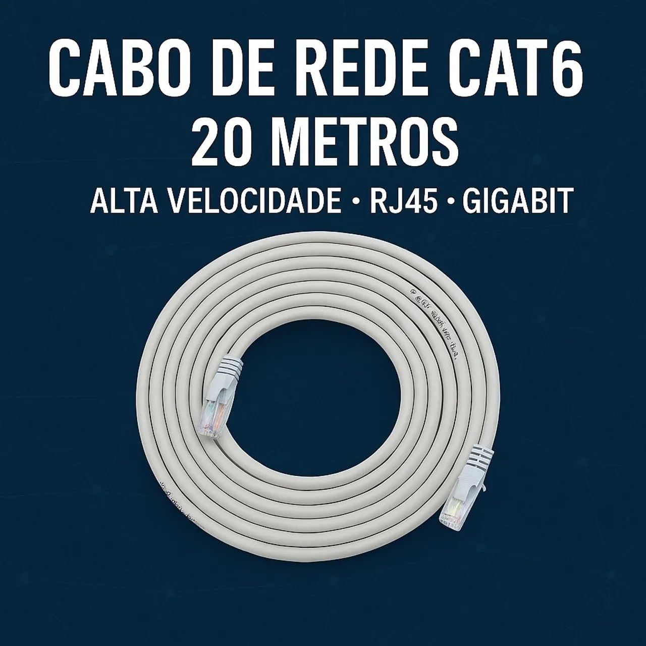 Cabo de rede Cat6 20 metros  - Foto 2