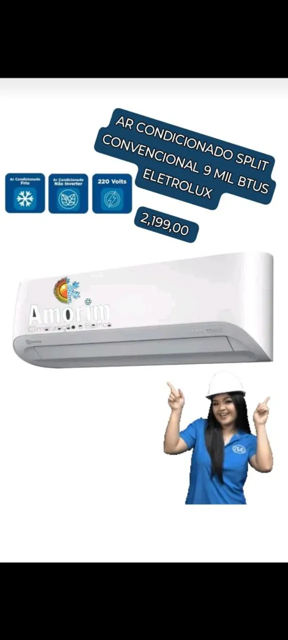 PROMOÇÃO Ar Condicionado Split Convencional 9000 BTUs Electrolux