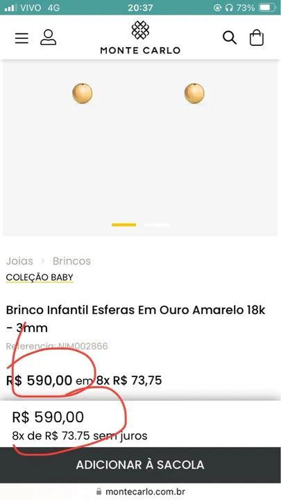 Brinco baby esferas em ouro amarelo 18k - 3mm - Foto 4