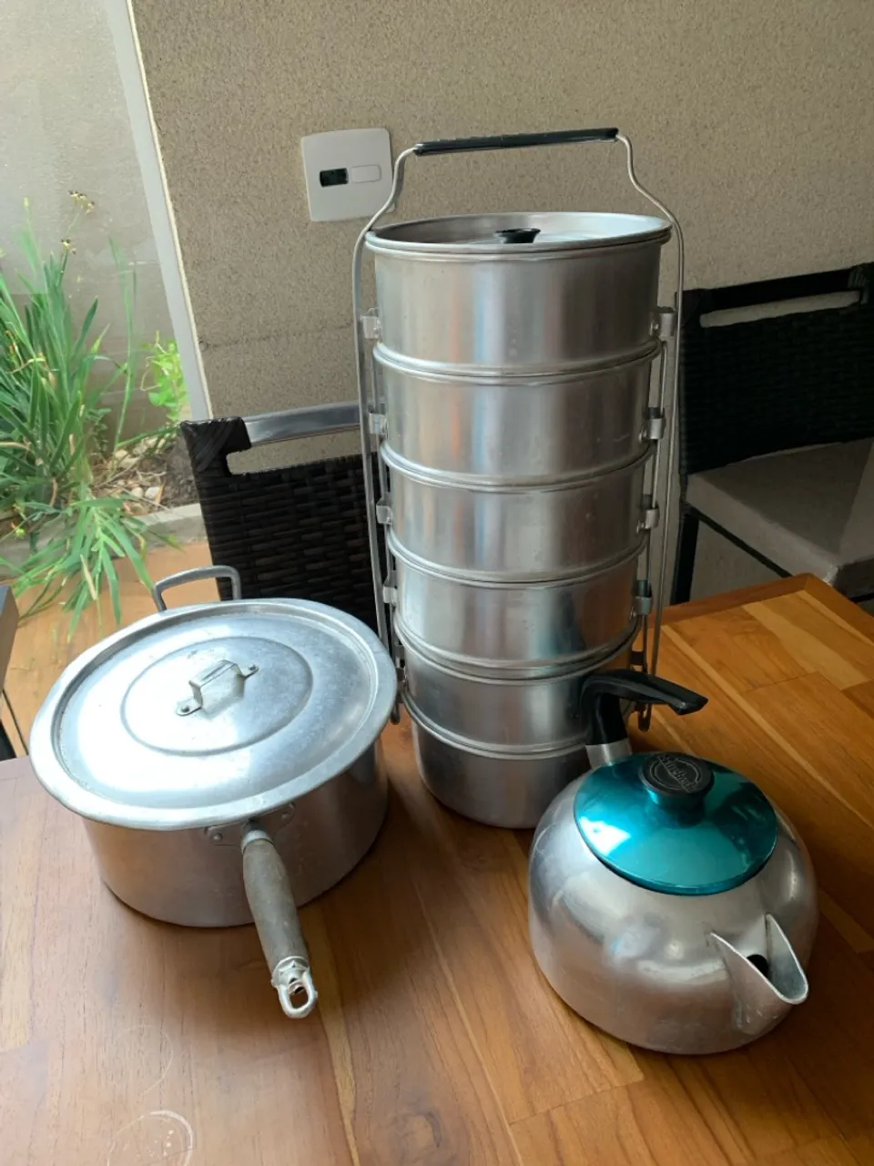Marmiteira Tradicional de Alumínio com 5 Compartimentos