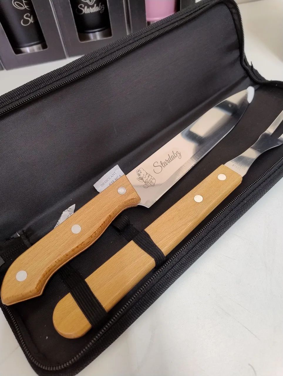 Jogo de facas e garfos personalizados a laser,  - Foto 4