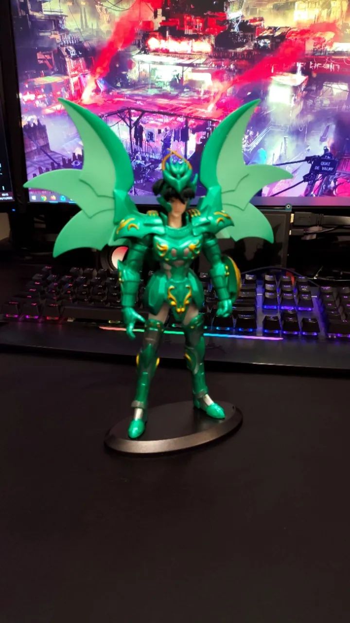 Action figure do Shiryu de Dragão armadura Divina dos Cavaleiros do Zodíaco
