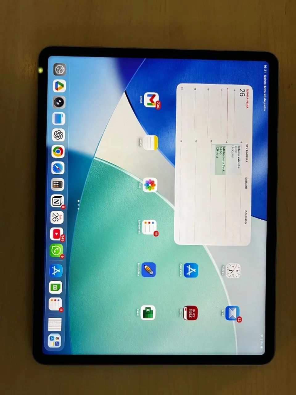 Ipad pro M2 12,9 128gb 6 Geração + Apple Pencil e Capa - Foto 4