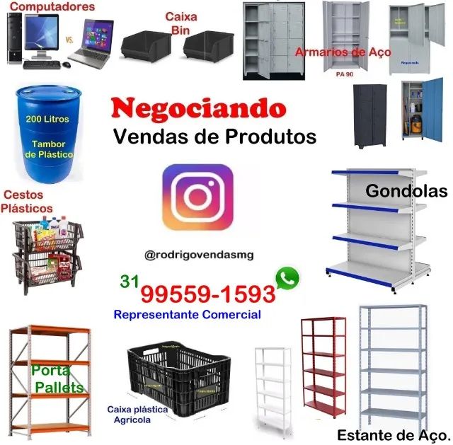 Prateleiras 05 Estantes de Aço nova na caixa loja comercio moveis Estoque Industria casa - Foto 2