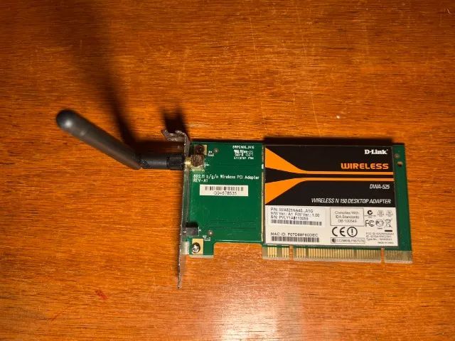 Placa de Rede PCI D-link DWA-525 Wireless com Adaptador - EM ÓTIMO ESTADO - Foto 2