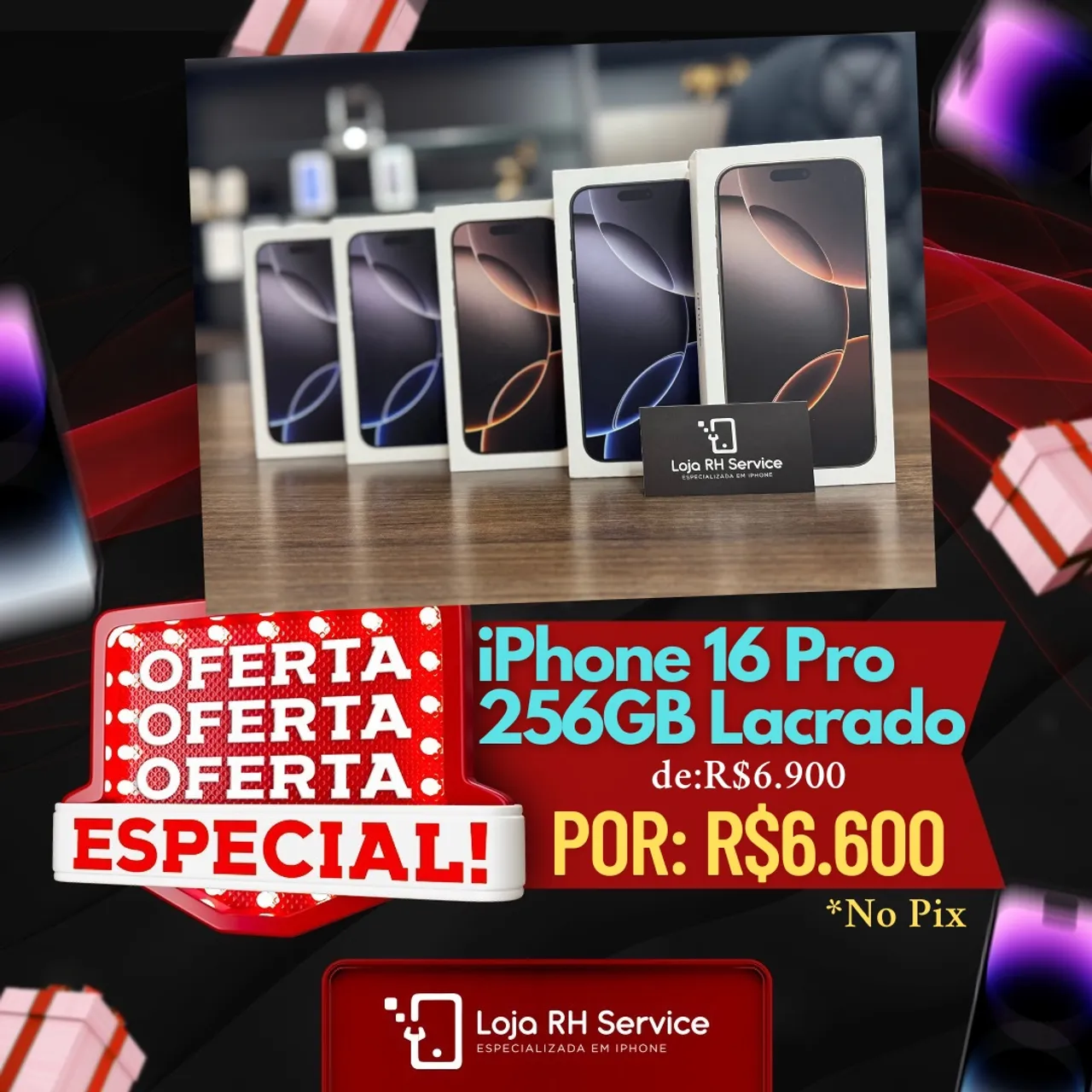 iPhone 16 Pro 256GB || Lacrado || Loja Melhor avaliada