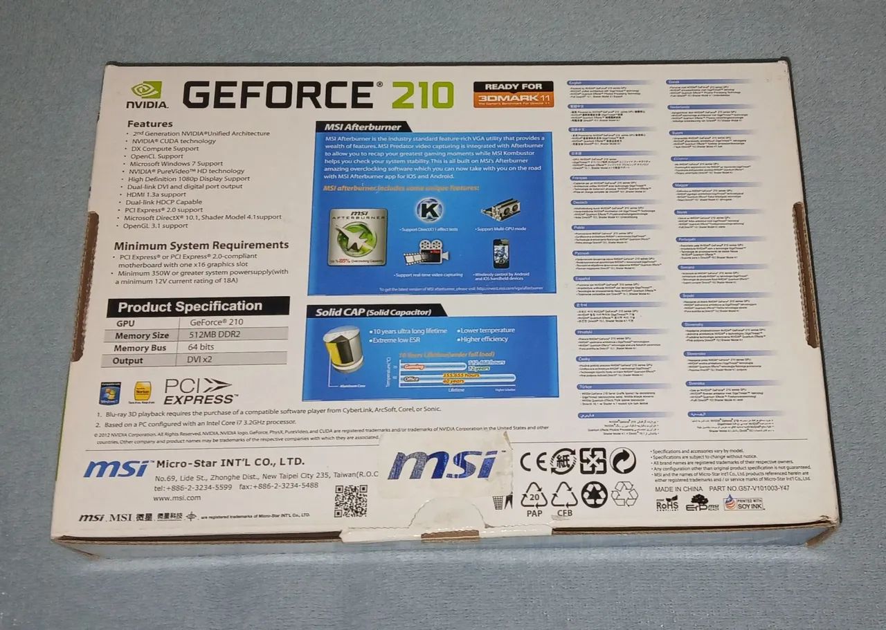 Placa de Video MSI N210 512MB DDR2 (2 Portas DVI) !!! - Foto 2