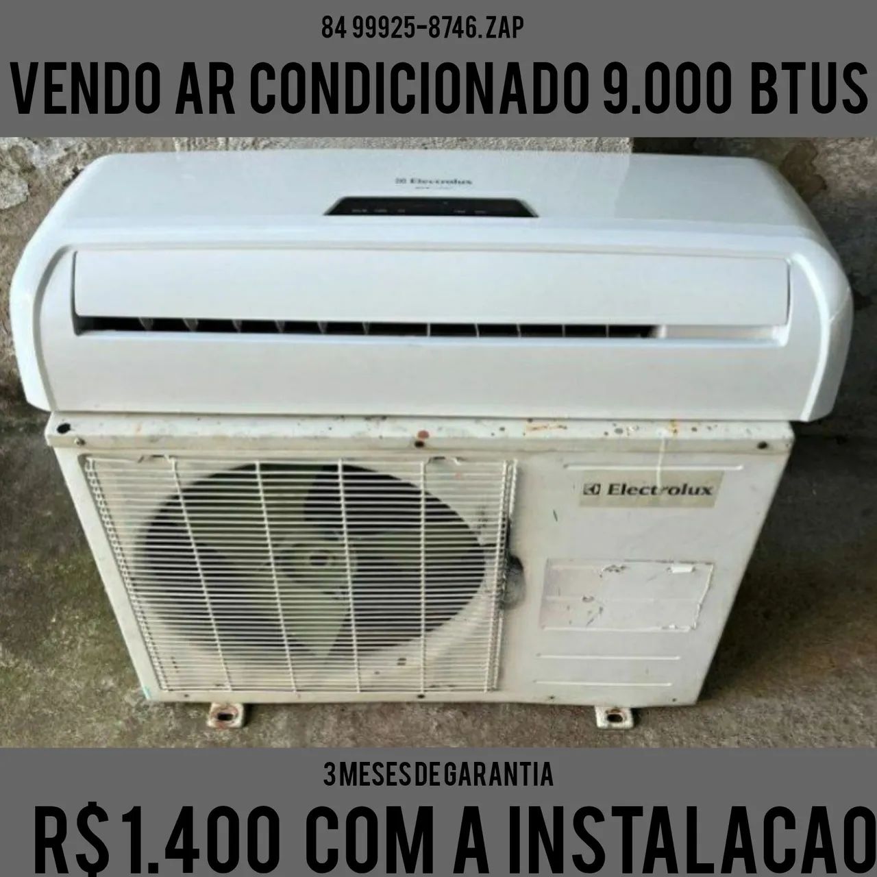 Vendo ar condicionado 9.000 BTUS