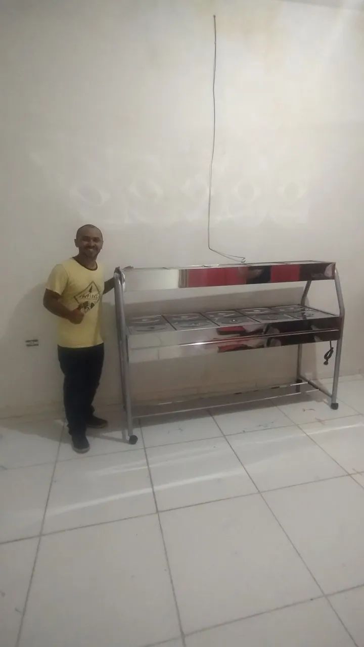 BUFFET SELF SERVICE INOX DUPLO 15 CUBAS IBET  - Foto 2