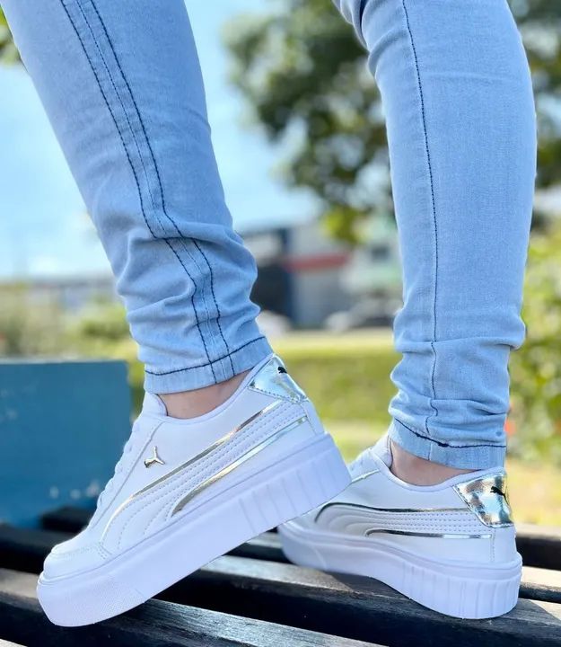 Tênis Puma Branco Feminino - Foto 2