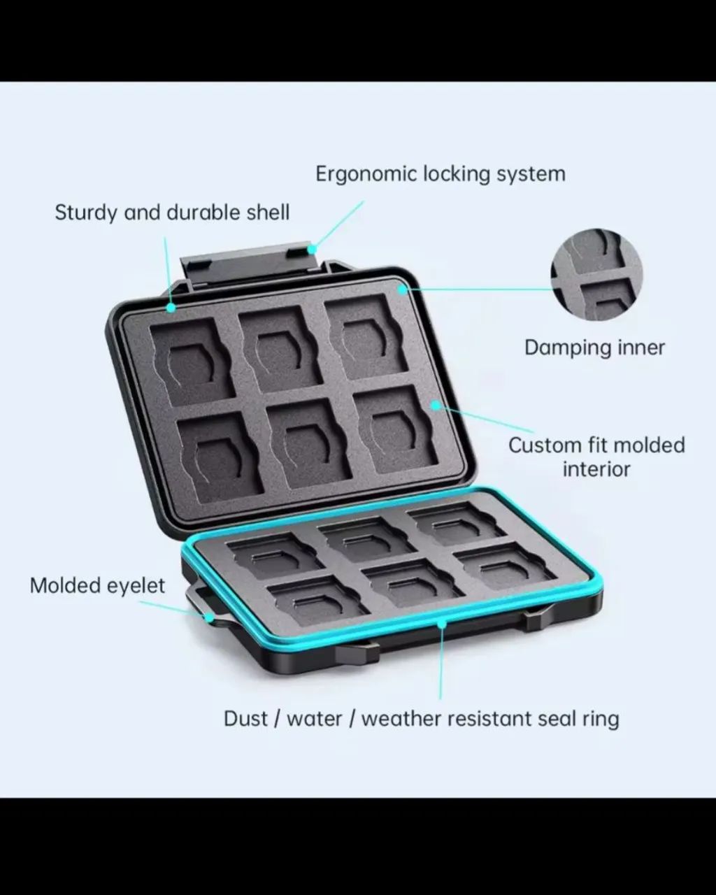 Case micro sd organizador cartao de memória  - Foto 2