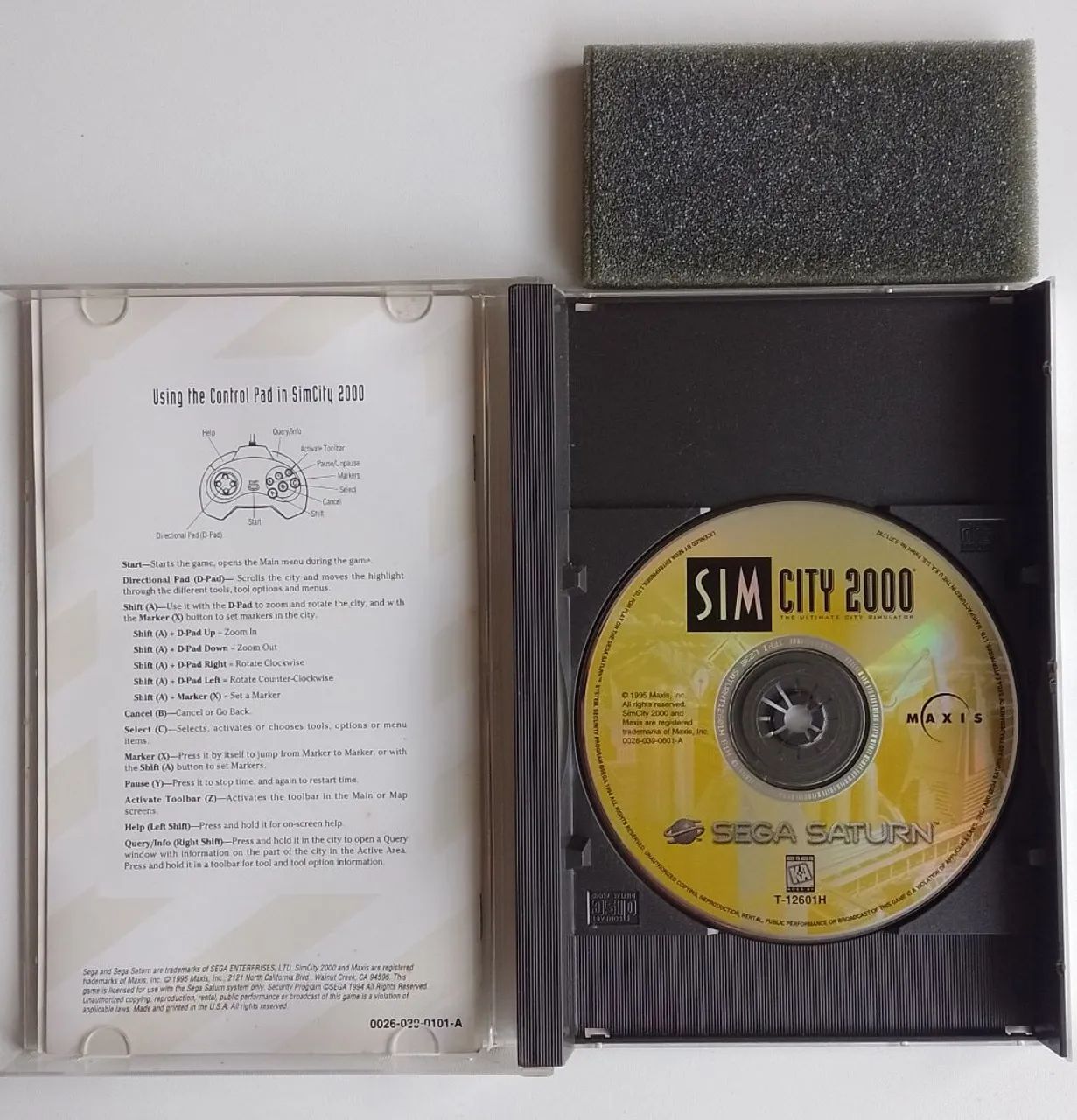Sim City 2000 Sur Sega Saturn – PAL, Complet, Très Bon état, édition Maxis 1995