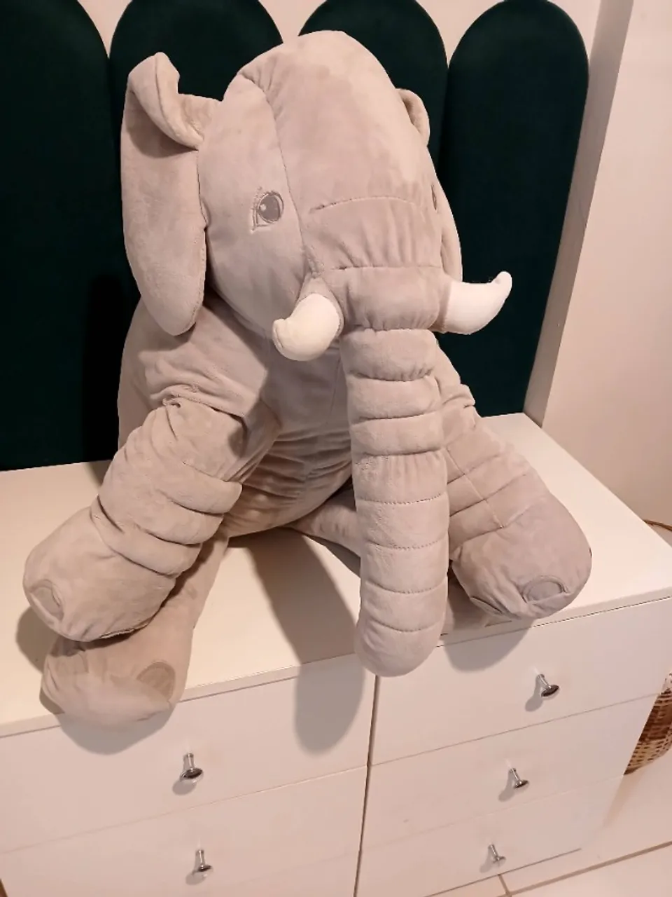 Urso de Pelúcia Gigante, Elefante, marca Buba, 60cm, lindo e impecável!!
