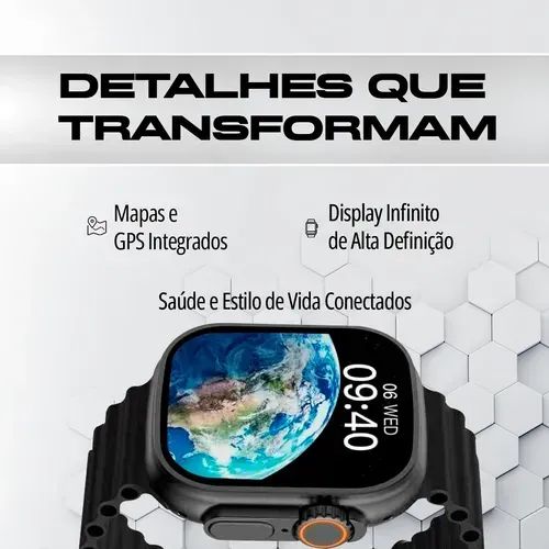 Smartwatch Series 10 Ultra W69+ Plus Nfc Super Amoled 2gb - Foto 5