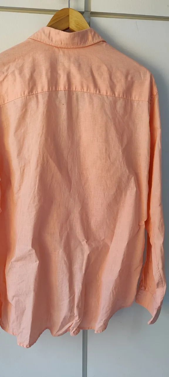 camisa de linho mangas curtas tamanho GG - Foto 4