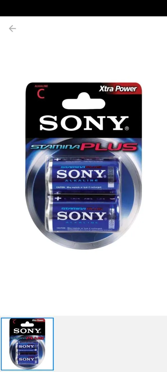 Pilhas Sony Stamina Plus C - Xtra Power