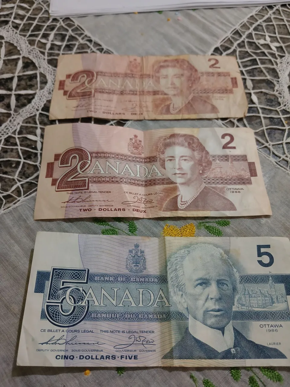 Notas de Coleção - Dólares Canadenses