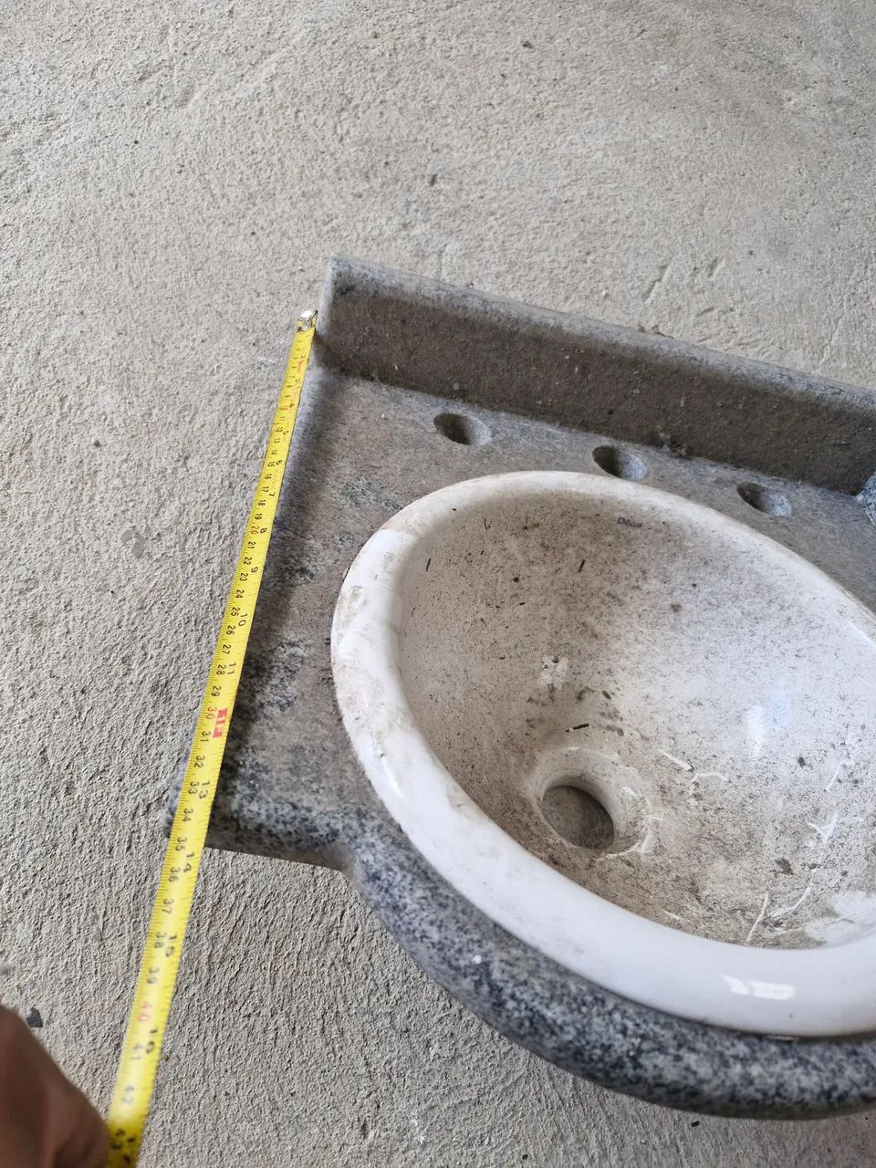 Pia de Lavabo de Canto em Granito com Cuba Cerâmica - Pronta para Instalar<br> - Foto 3