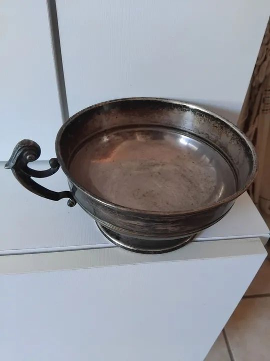 Pote antigo com banho de prata - Foto 3