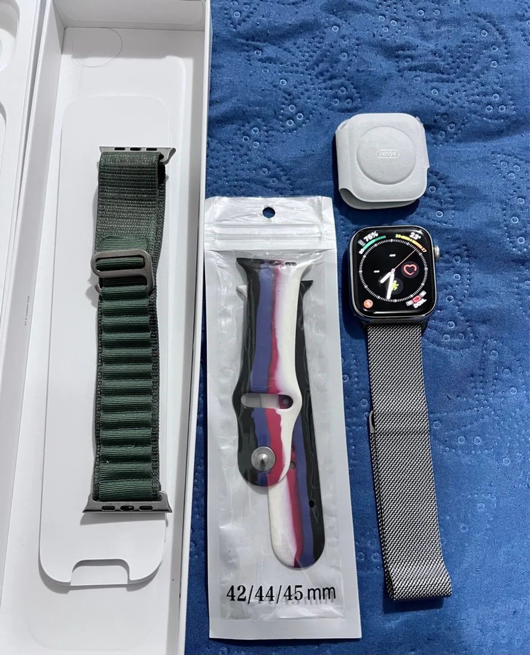 Apple Watch Series 7 45mm Prata - seminovo  - Foto 4