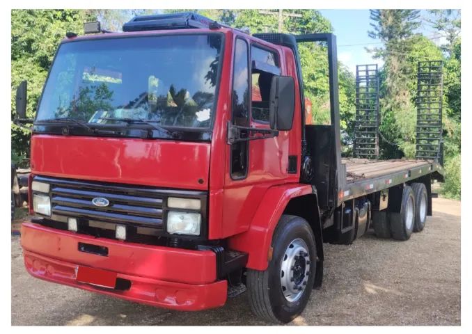 Ford Cargo 1418 Prancha ano 87 motor Cummins potente bomba grande turbinado e intercalado - Foto 5