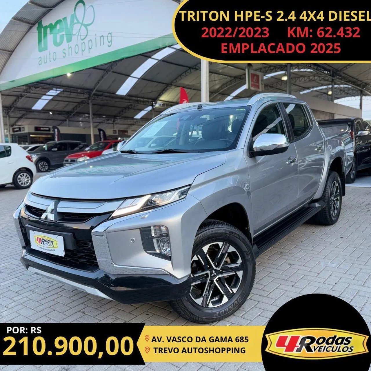 L200 TRITON MITSUBISHI MMC/TRITON SPORT HPE S PRATA 2022/2023