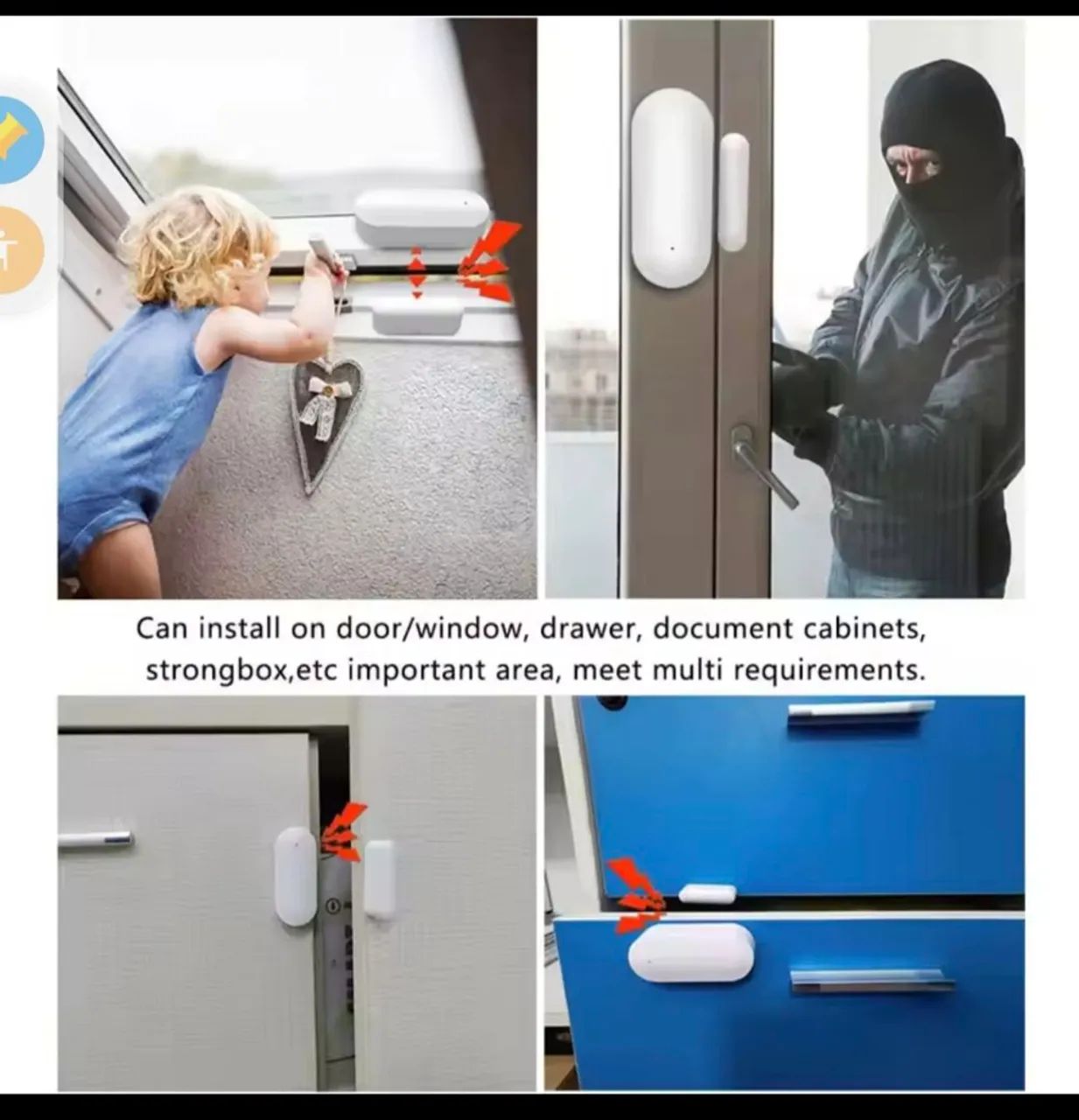 Sensor de Porta/Janela Inteligente Wi-Fi - Foto 2