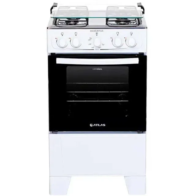 Fogão 4 Bocas Forno 50L Acendimento Manual Mesa de Inox Atlas (POMOÇÃO NÃO FIQUE DE FORA)!