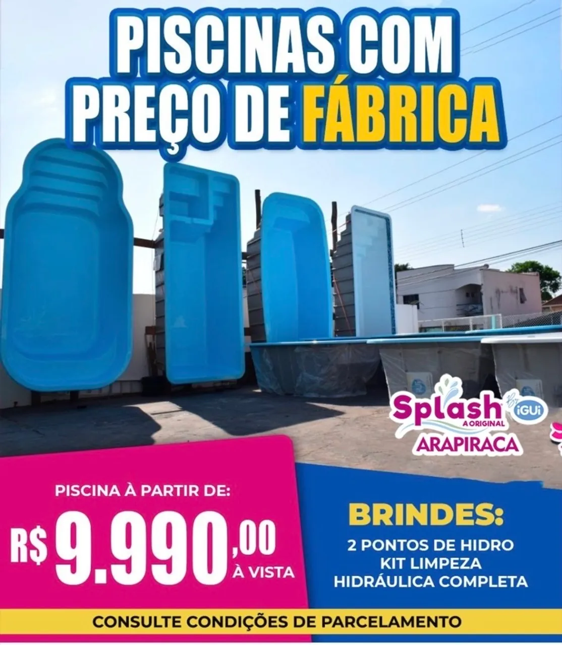 Piscinas com Preço de Fábrica - A partir de R$9.990,00