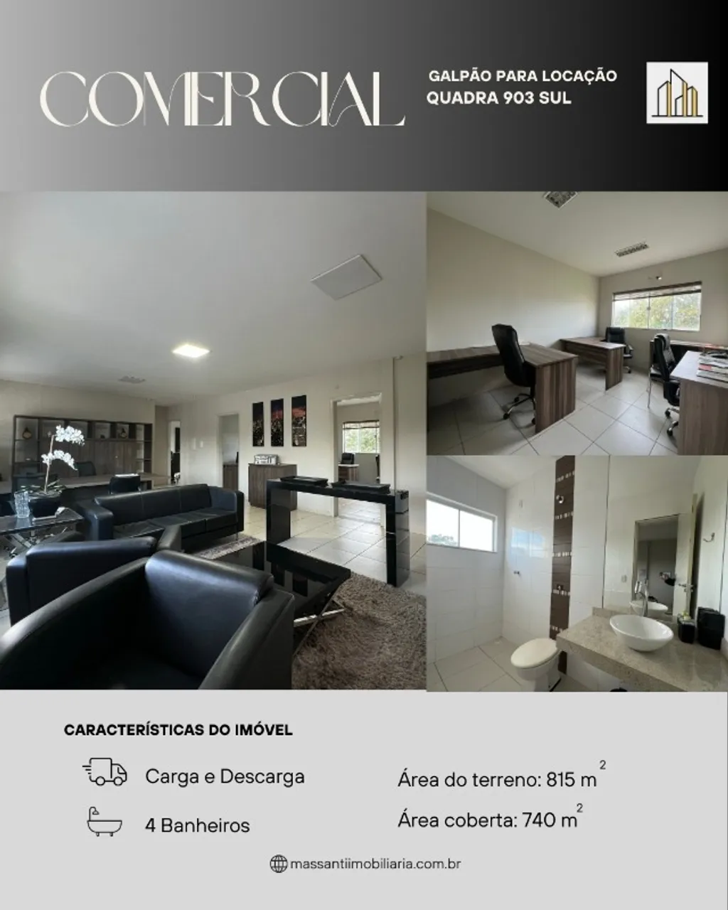 Sala Comercial, com 110 m², Quadra 404 Sul - Palmas - TO