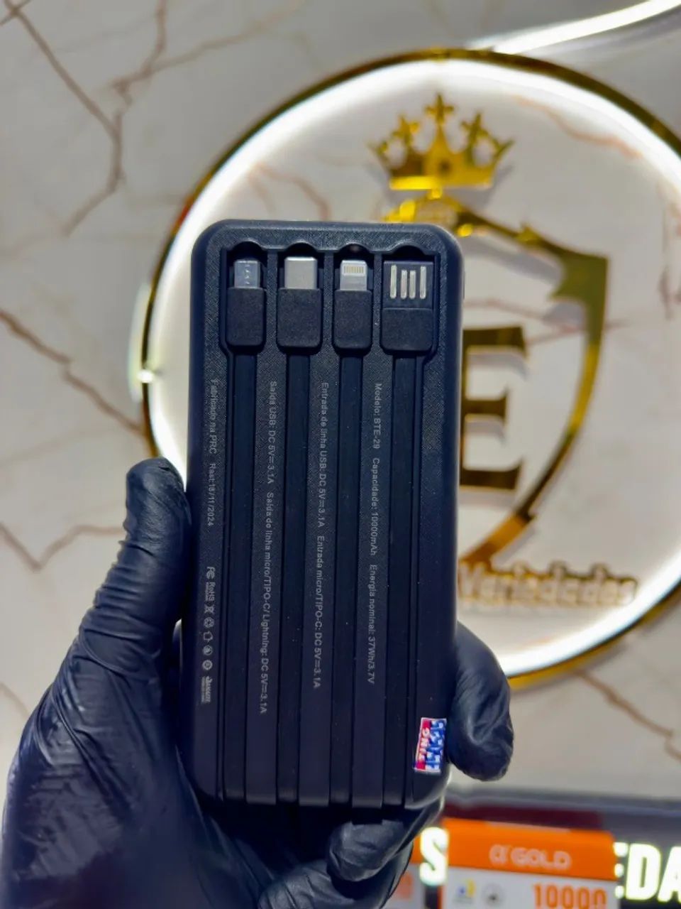 carregador portatil power bank 10.000mah - Foto 4