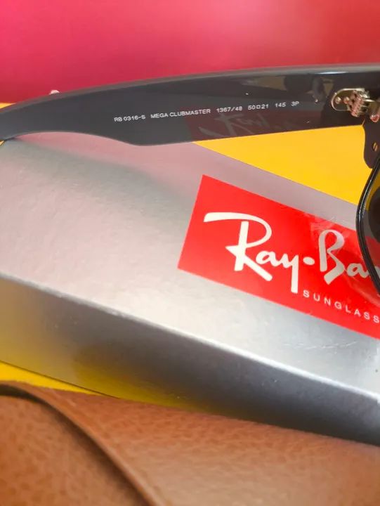 Óculos de Sol Ray-Ban ClubMaster Novo - Foto 4